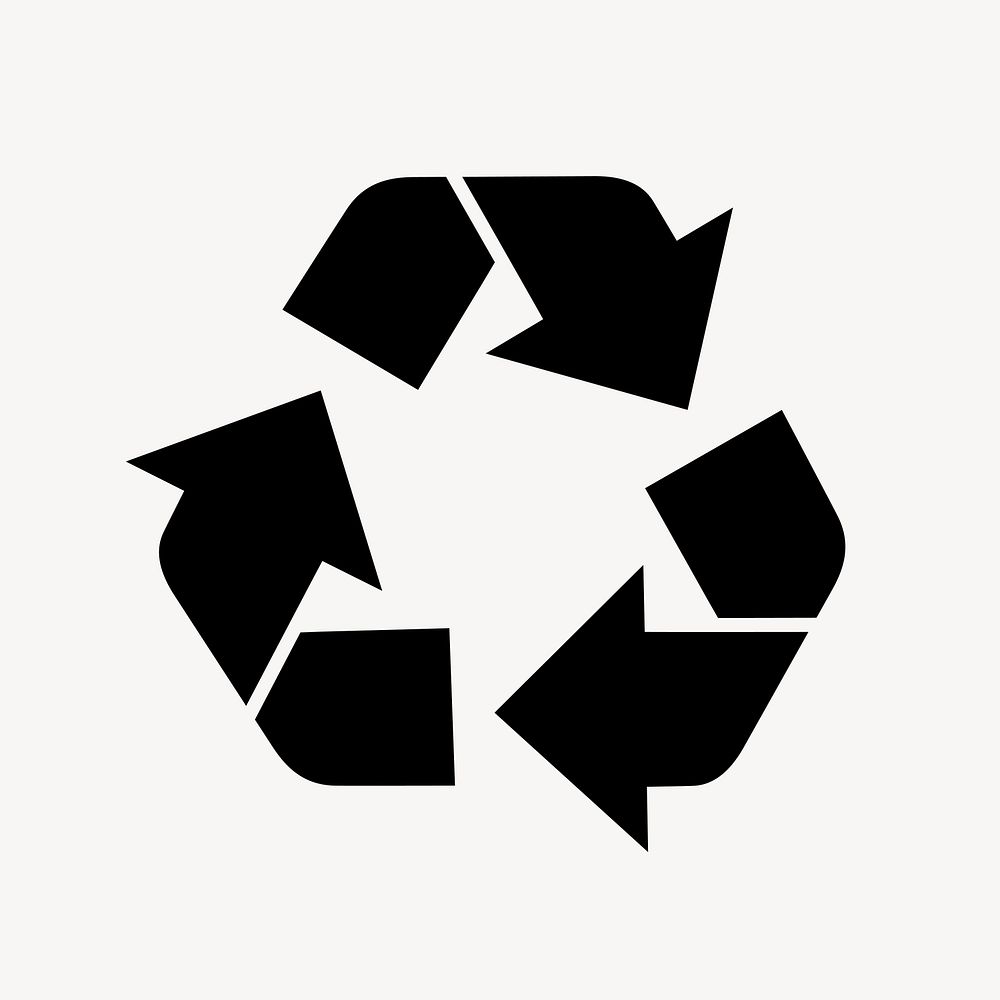 Recycle, environment icon, flat graphic vector
