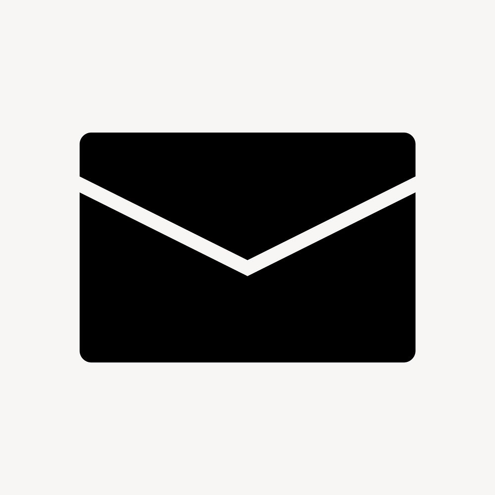 Envelope email icon, flat graphic vector