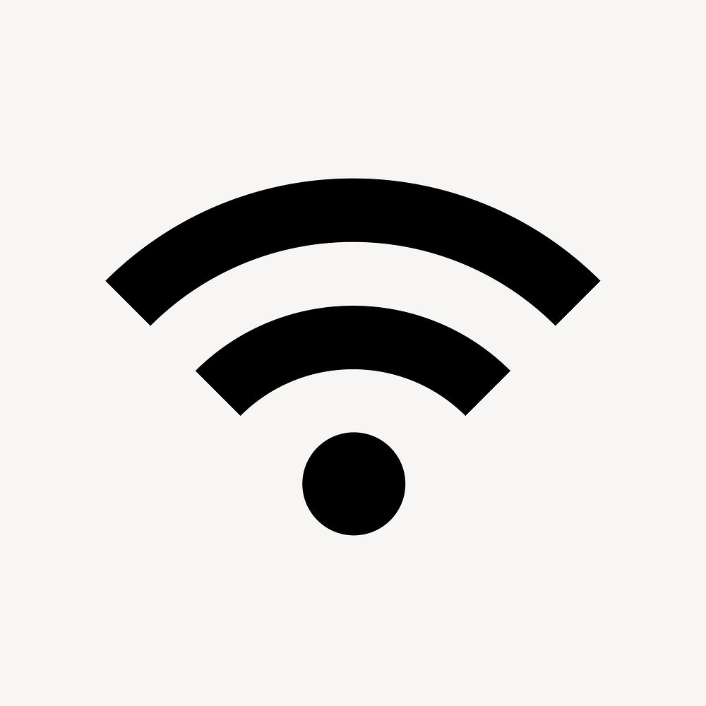 Wifi network icon, flat graphic psd