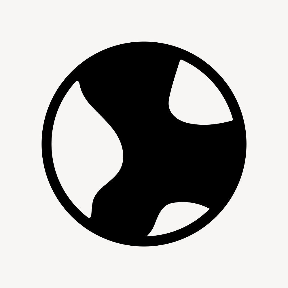 Environment globe icon, flat graphic vector