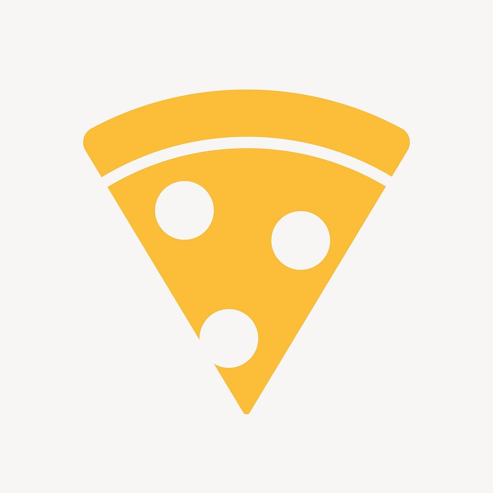 Pizza icon, food delivery, flat design vector