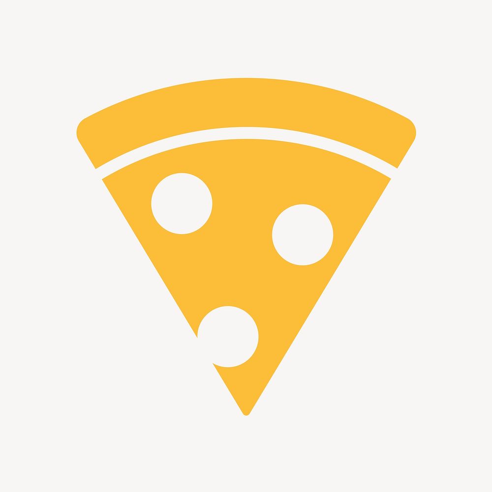 Pizza icon, food delivery, flat design  psd