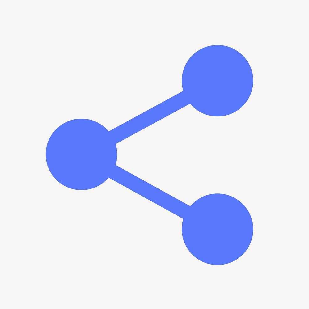 Link icon, blue flat design  psd