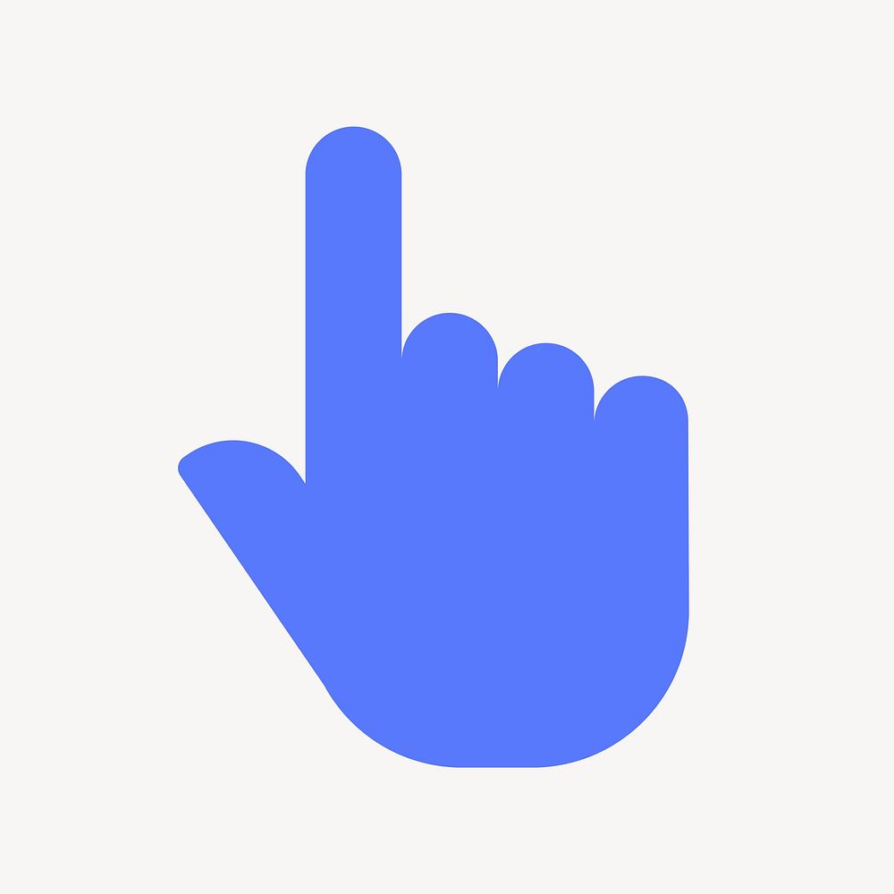 Pointing Hand Icon, Blue Flat | Free Icons - Rawpixel