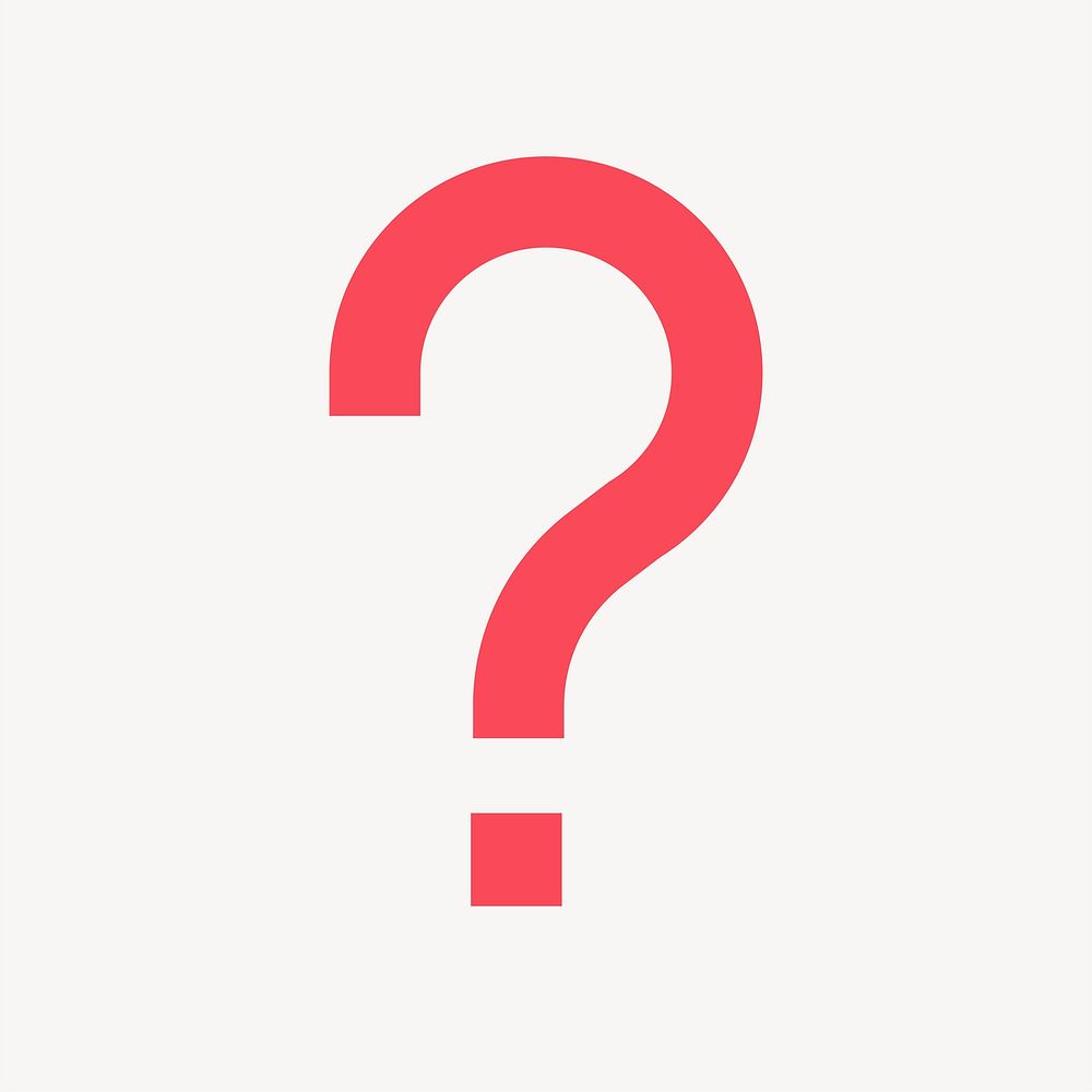 Question mark icon, pink flat design