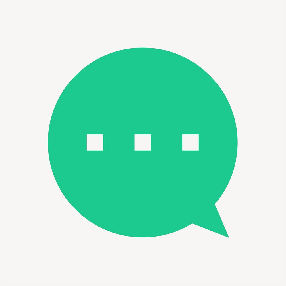 Speech bubble icon, text message, flat design vector