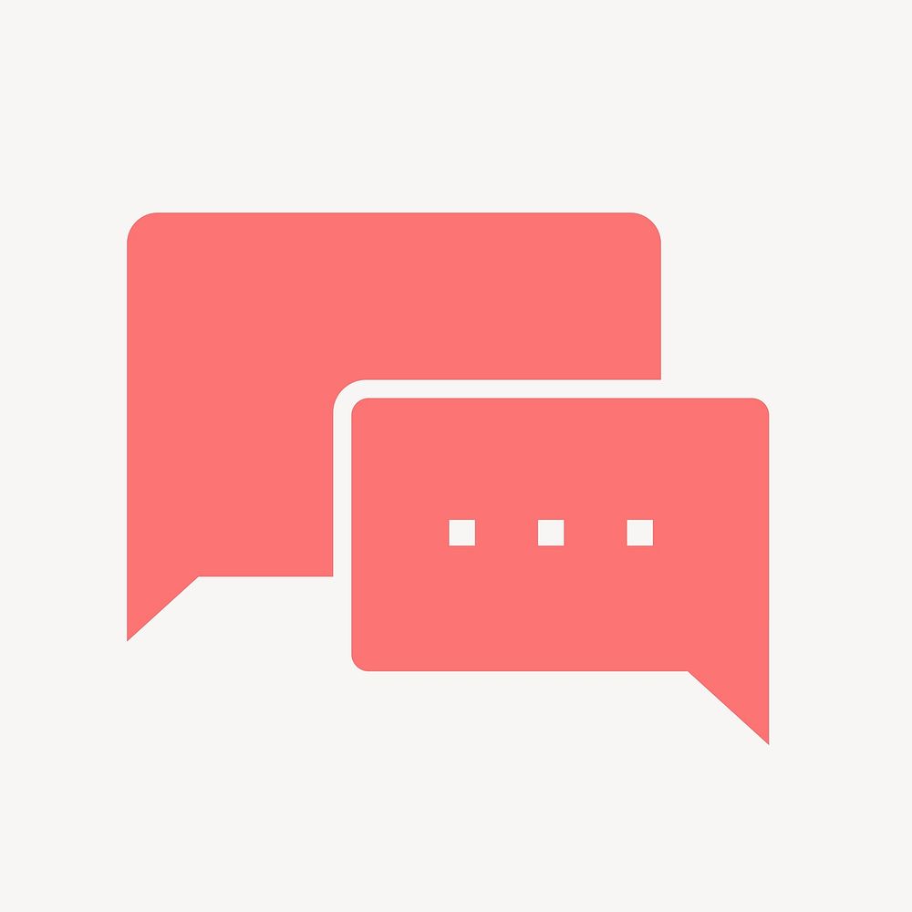 Speech bubble icon, text message, flat design vector