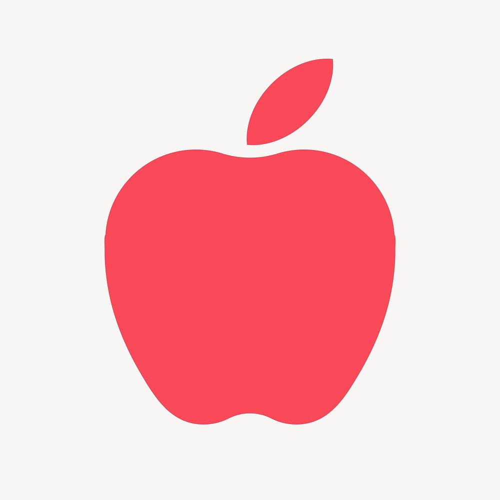 Apple icon, pink flat design vector