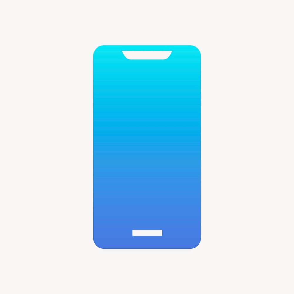 Smartphone icon, gradient design vector