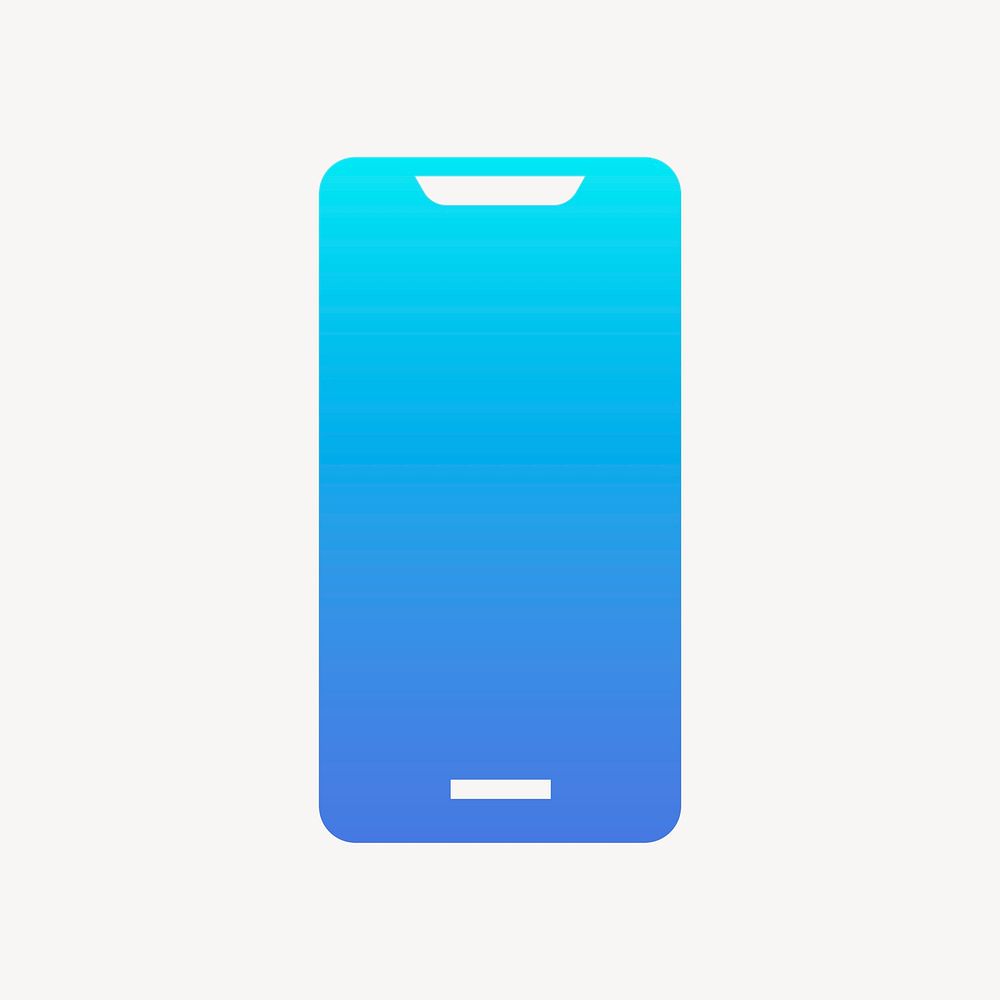 Smartphone icon, gradient design  psd