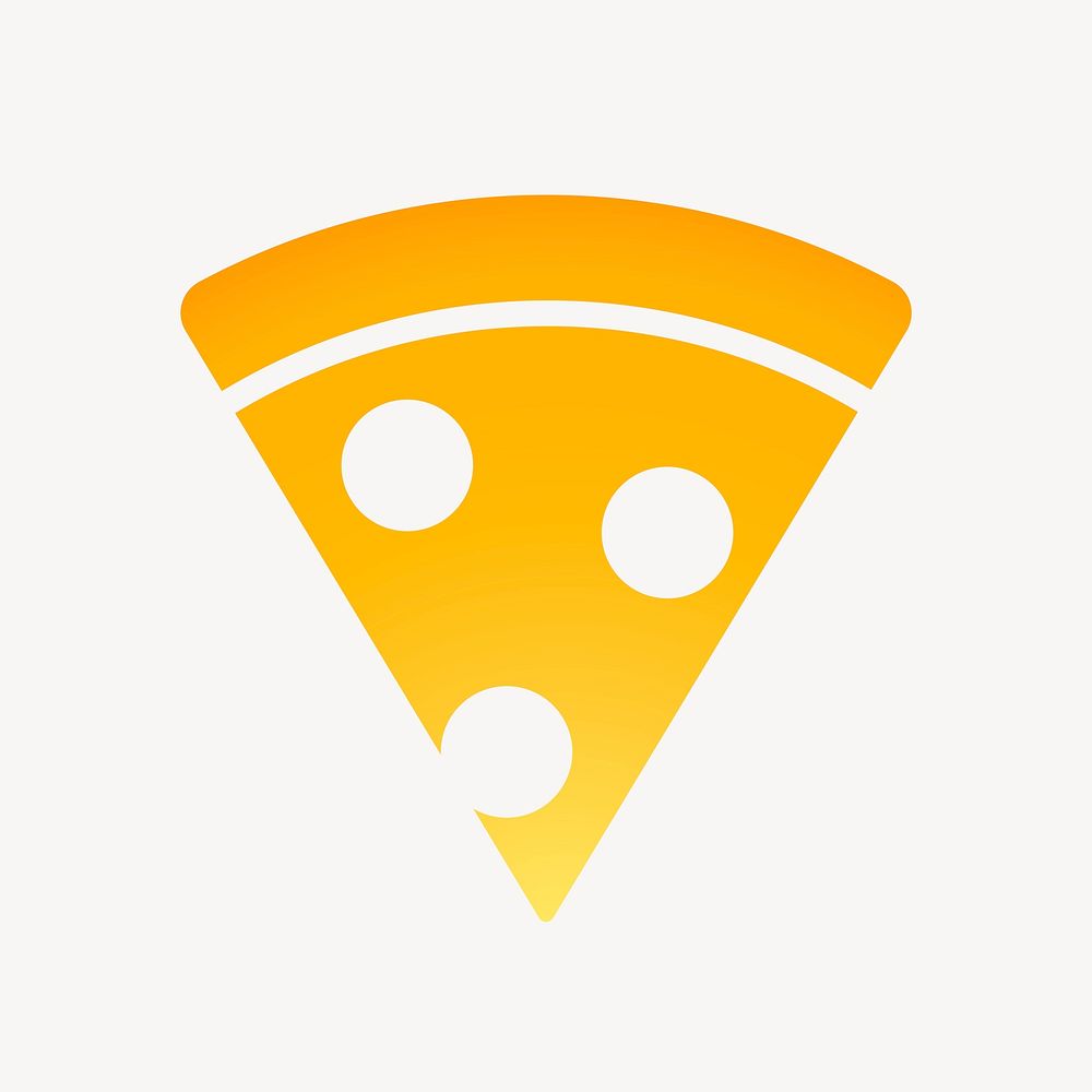 Pizza icon, gradient design vector