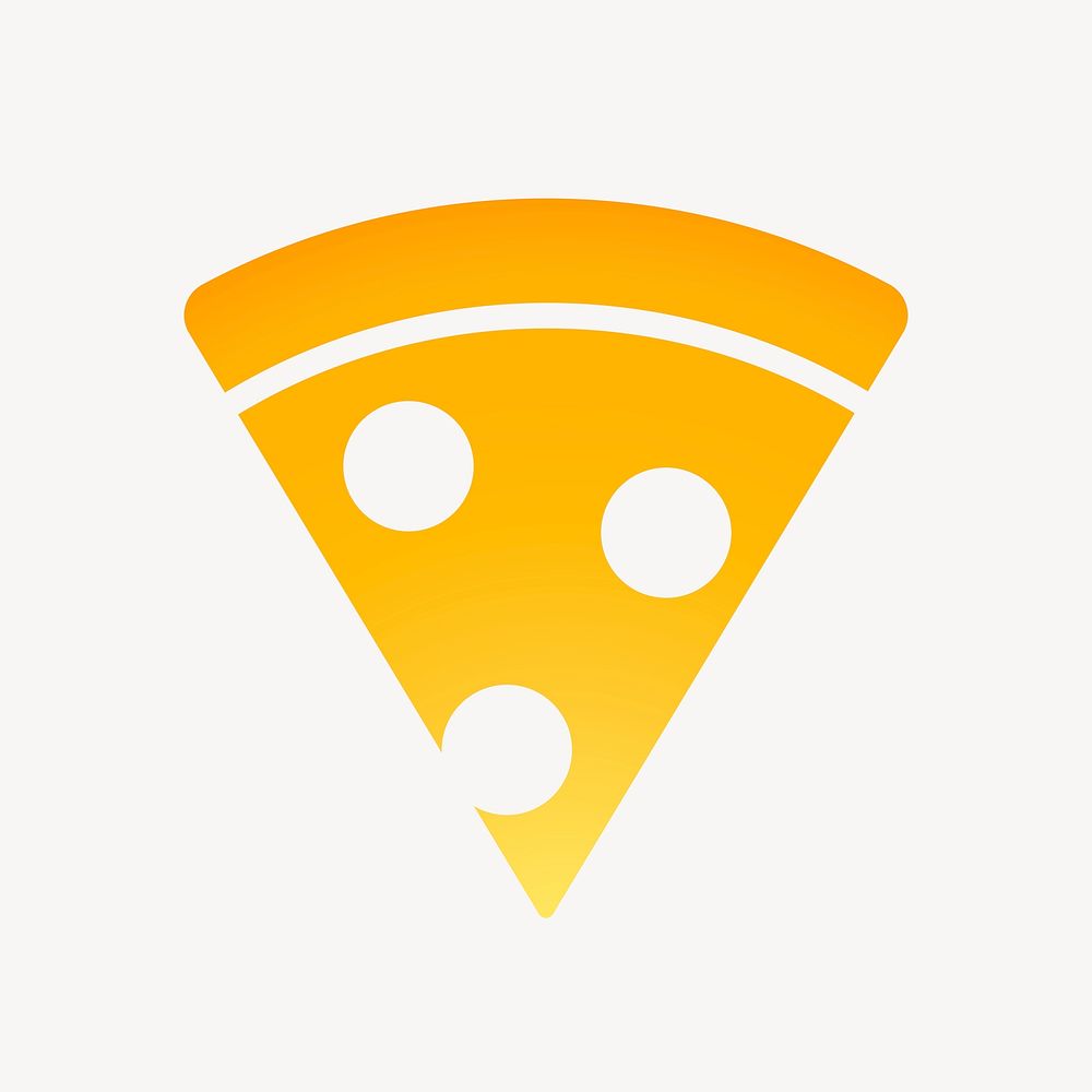 Pizza icon, gradient design  psd