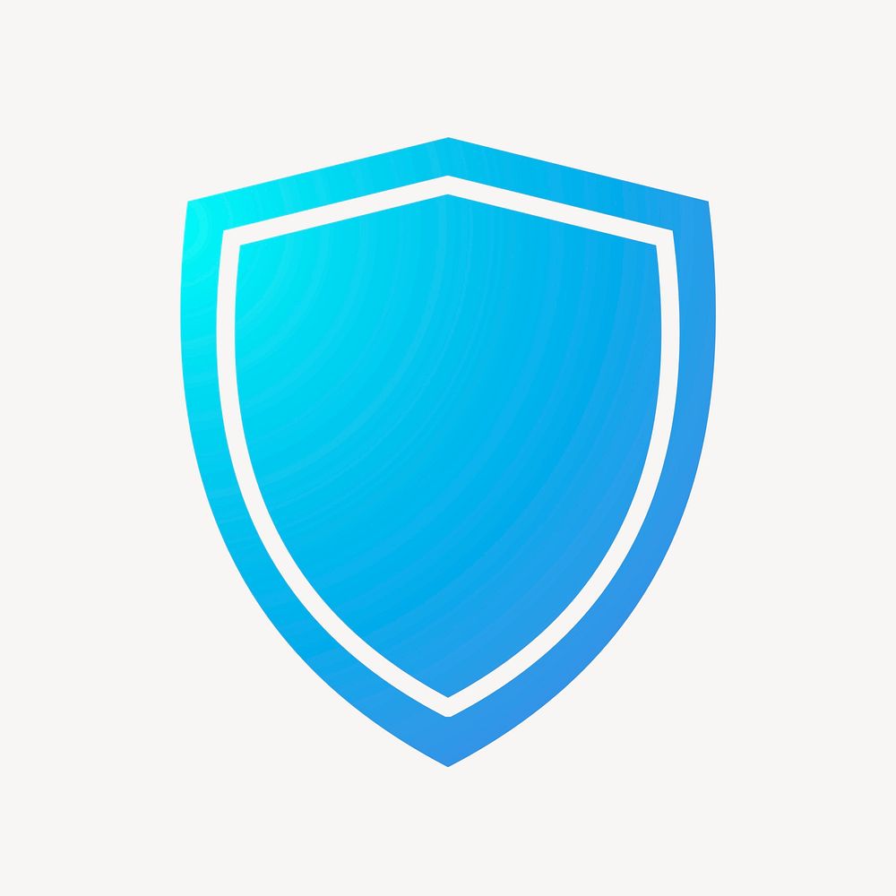Shield, protection icon, gradient design