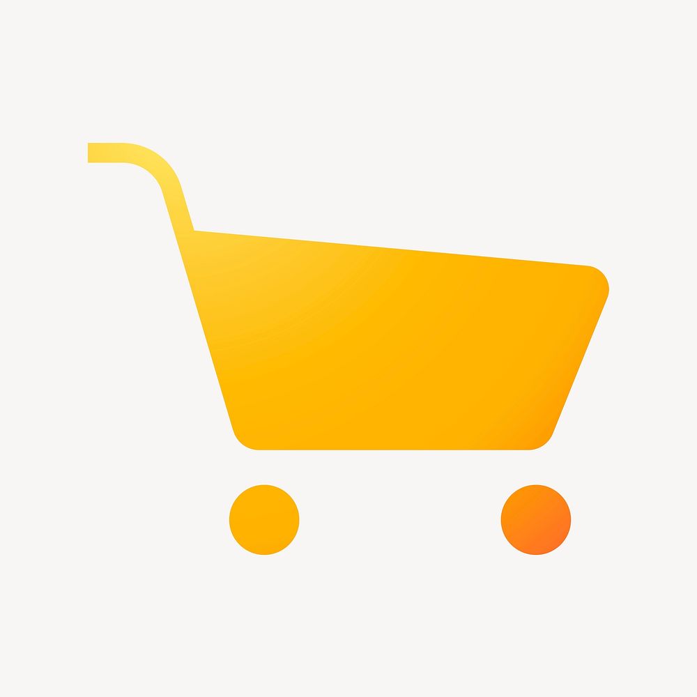 Shopping cart icon, gradient design  psd