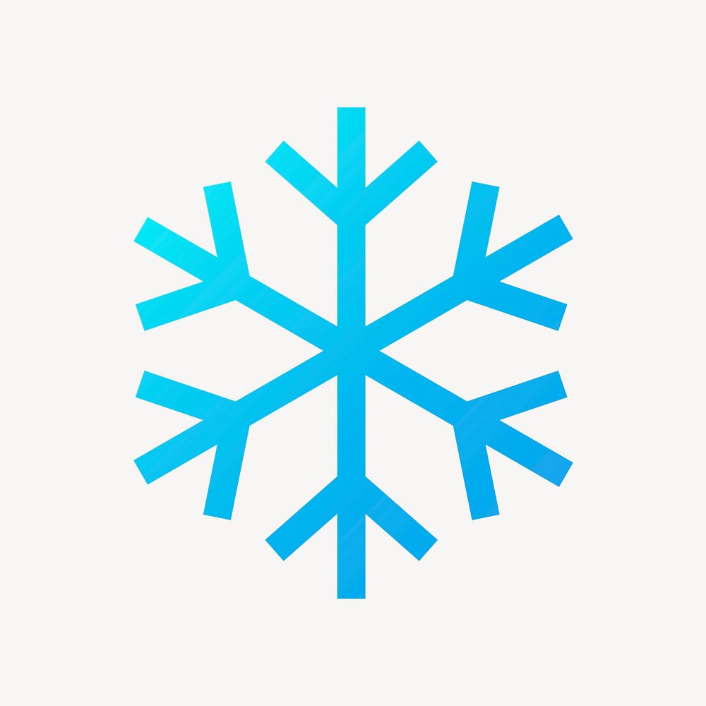 Snowflake icon, gradient design