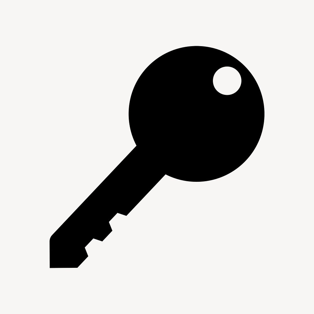 Key, safety icon, simple flat design  psd