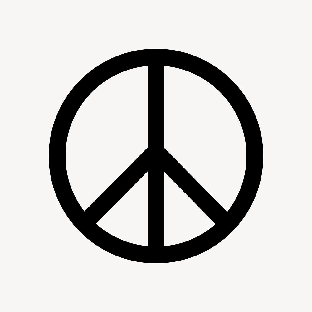 Peace symbol icon, simple flat design vector