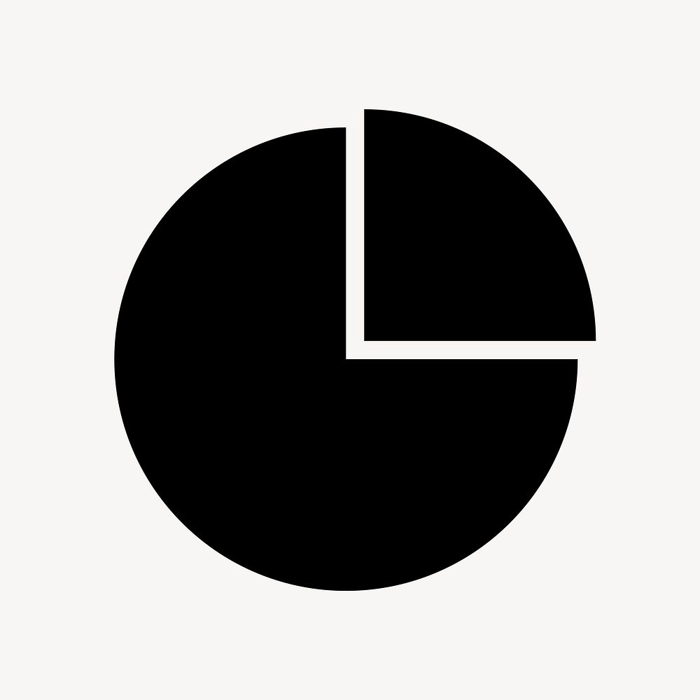 Pie chart icon, simple flat design