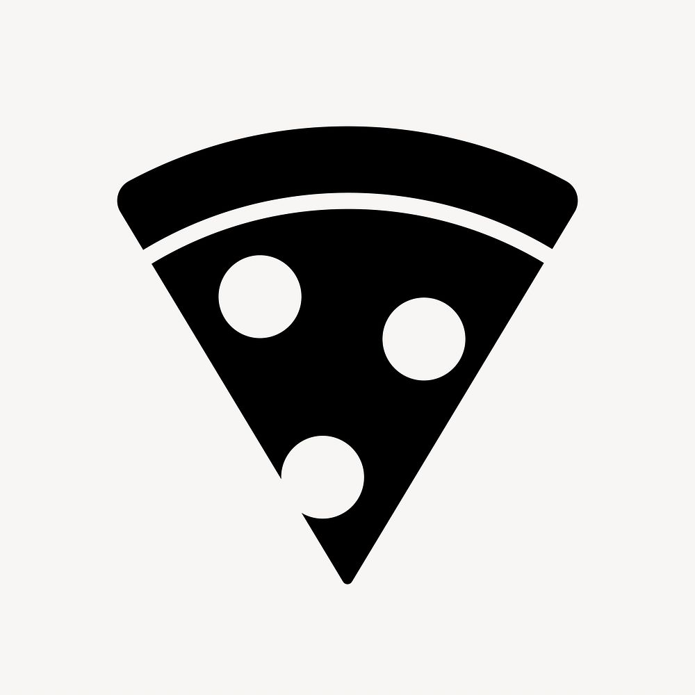 Pizza icon, simple flat design vector