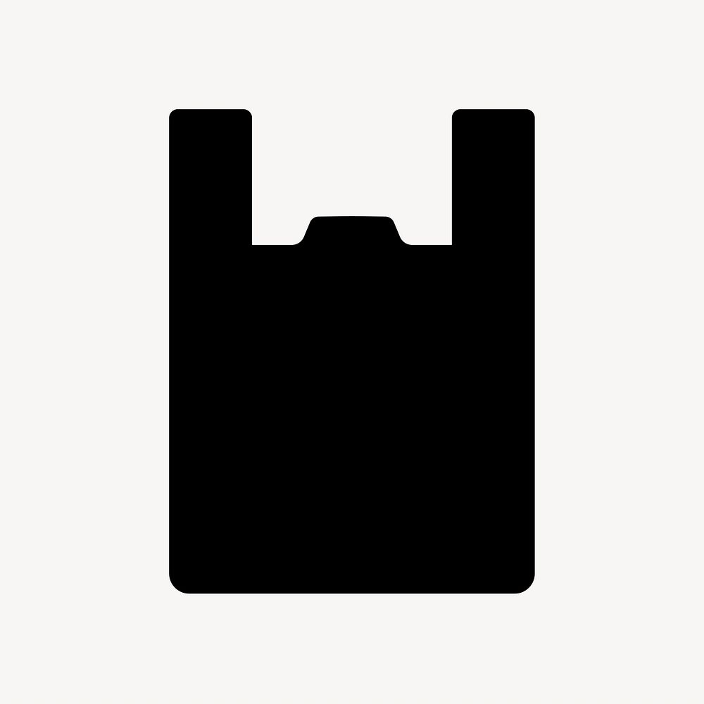 Plastic bag icon, simple flat design vector