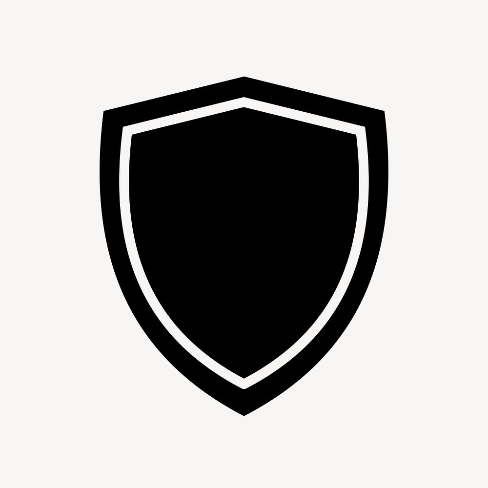 Shield, protection icon, simple flat design vector