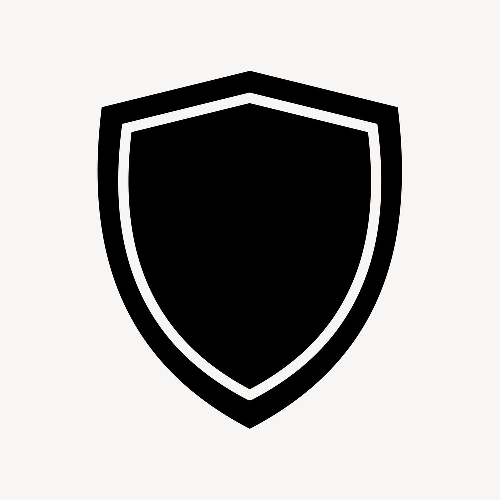 Shield, protection icon, simple flat design  psd
