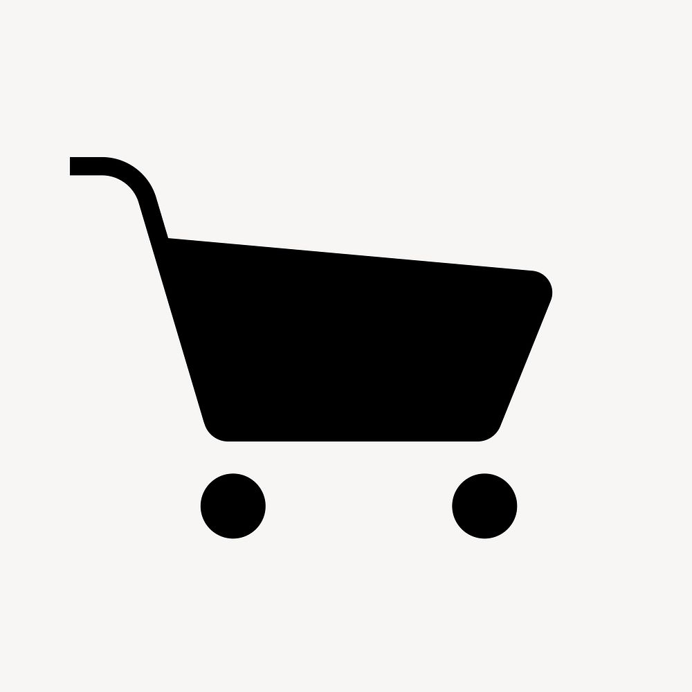 Shopping cart icon, simple flat design  psd
