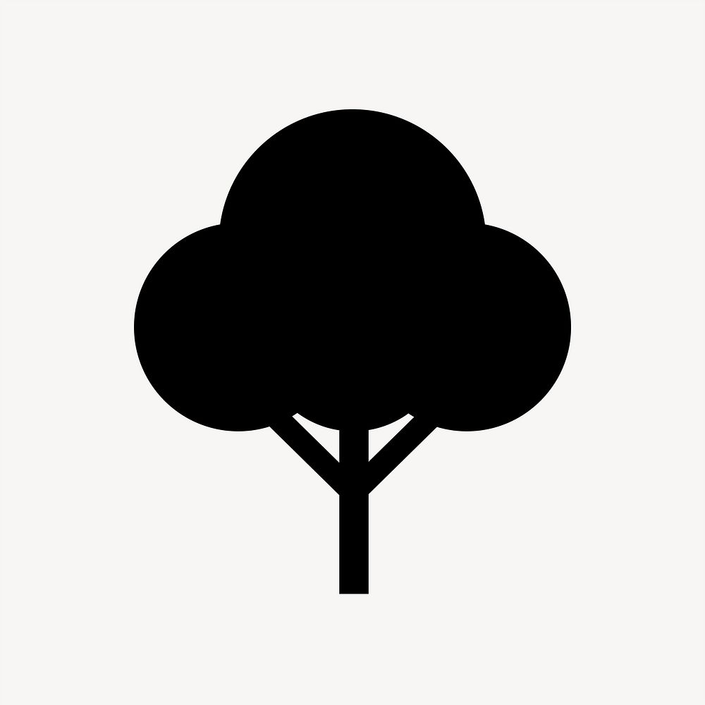 Tree, environment icon, simple flat design vector