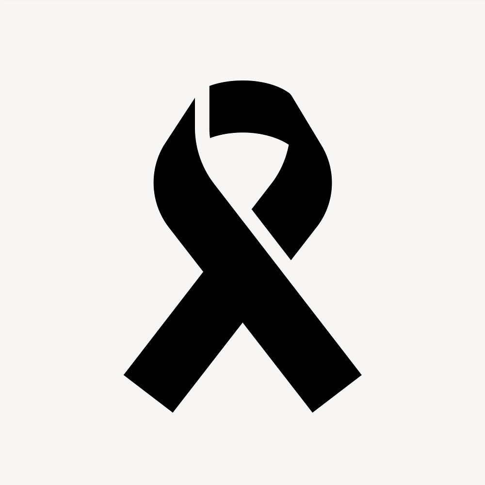 Ribbon icon, simple flat design