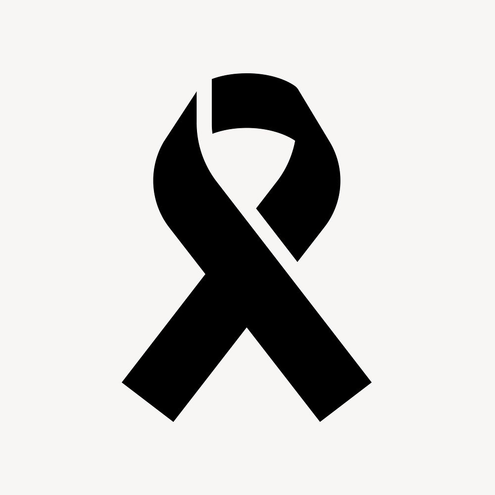 Ribbon icon, simple flat design  psd
