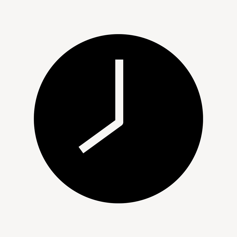 Clock icon, simple flat design  psd