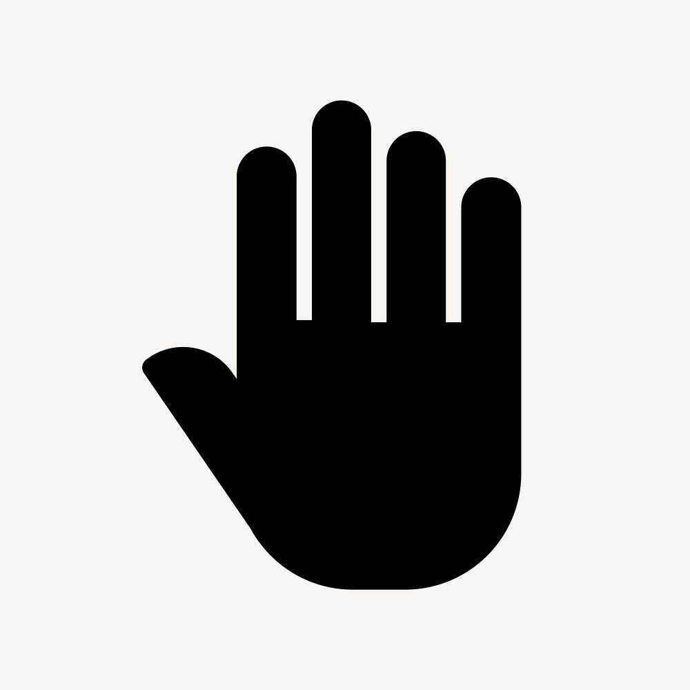 Hand icon, simple flat design  psd