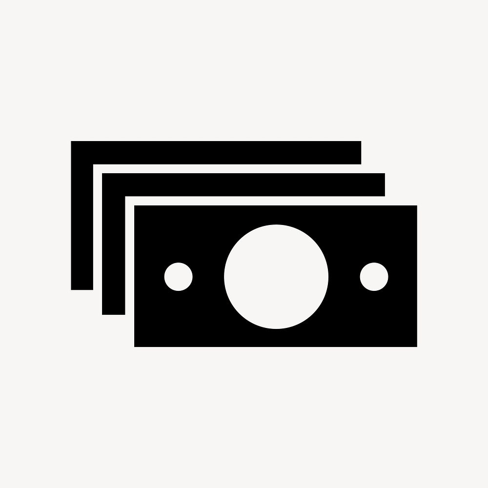 Dollar bills icon, simple flat design  psd