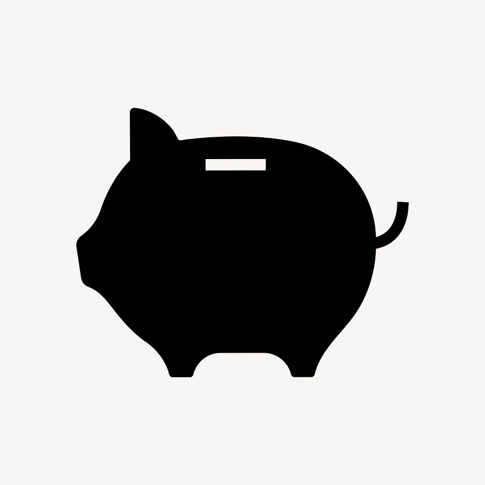 Piggy bank icon, simple flat design psd