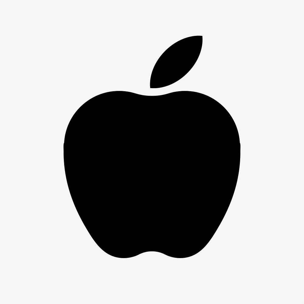 Apple icon, simple flat design vector