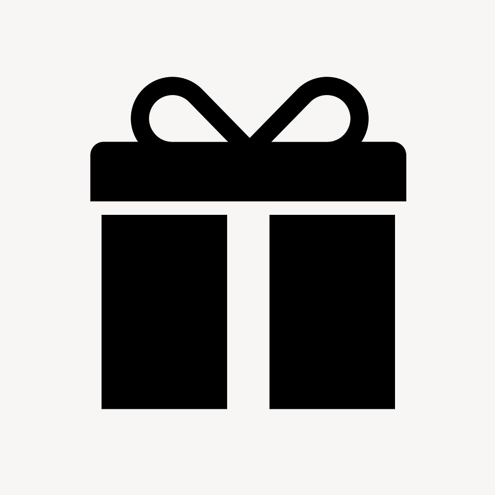 Gift box, reward icon, simple flat design
