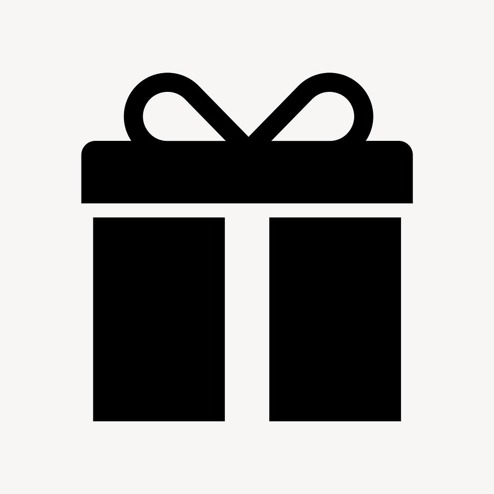 Gift box, reward icon, simple flat design  psd
