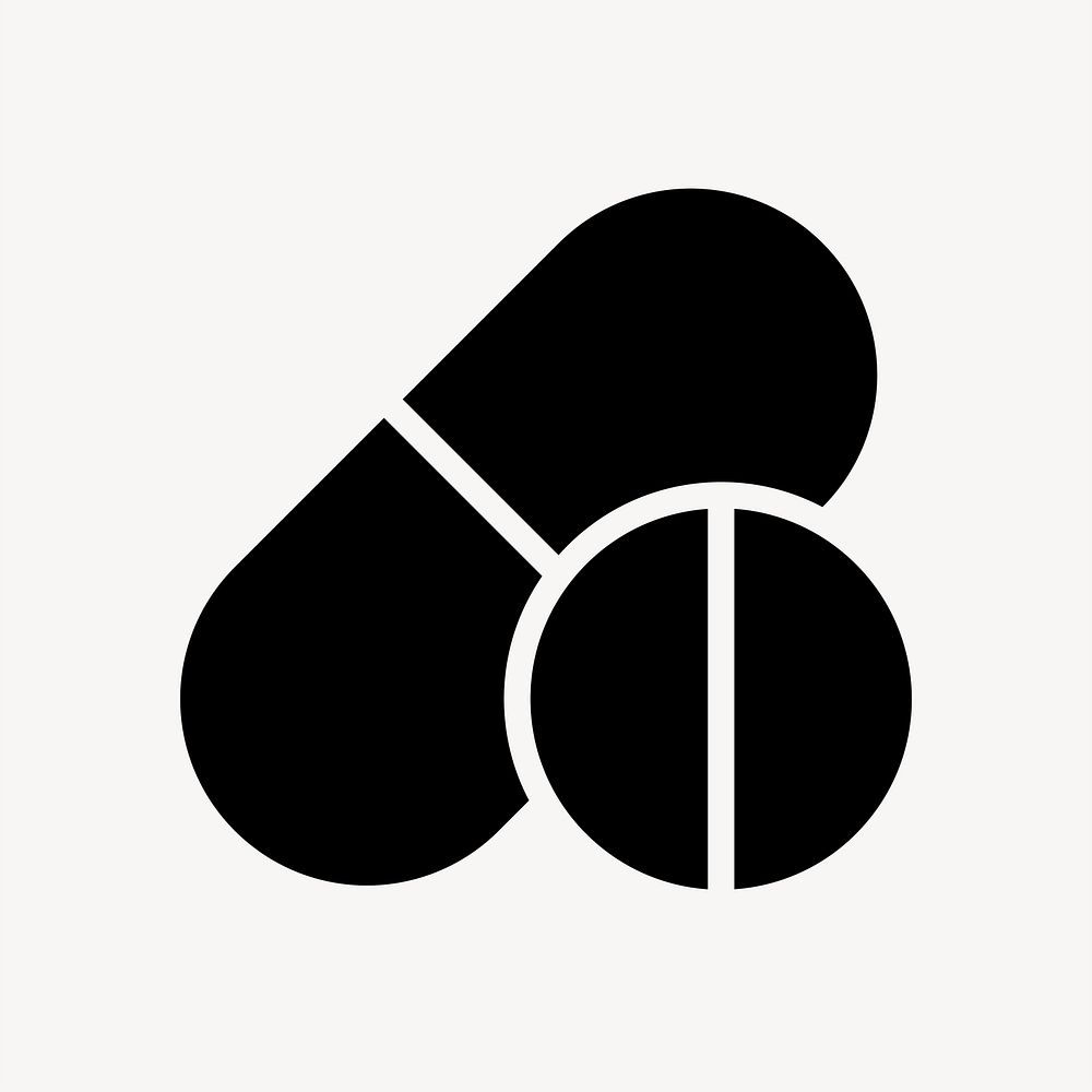 Medicine icon, simple flat design