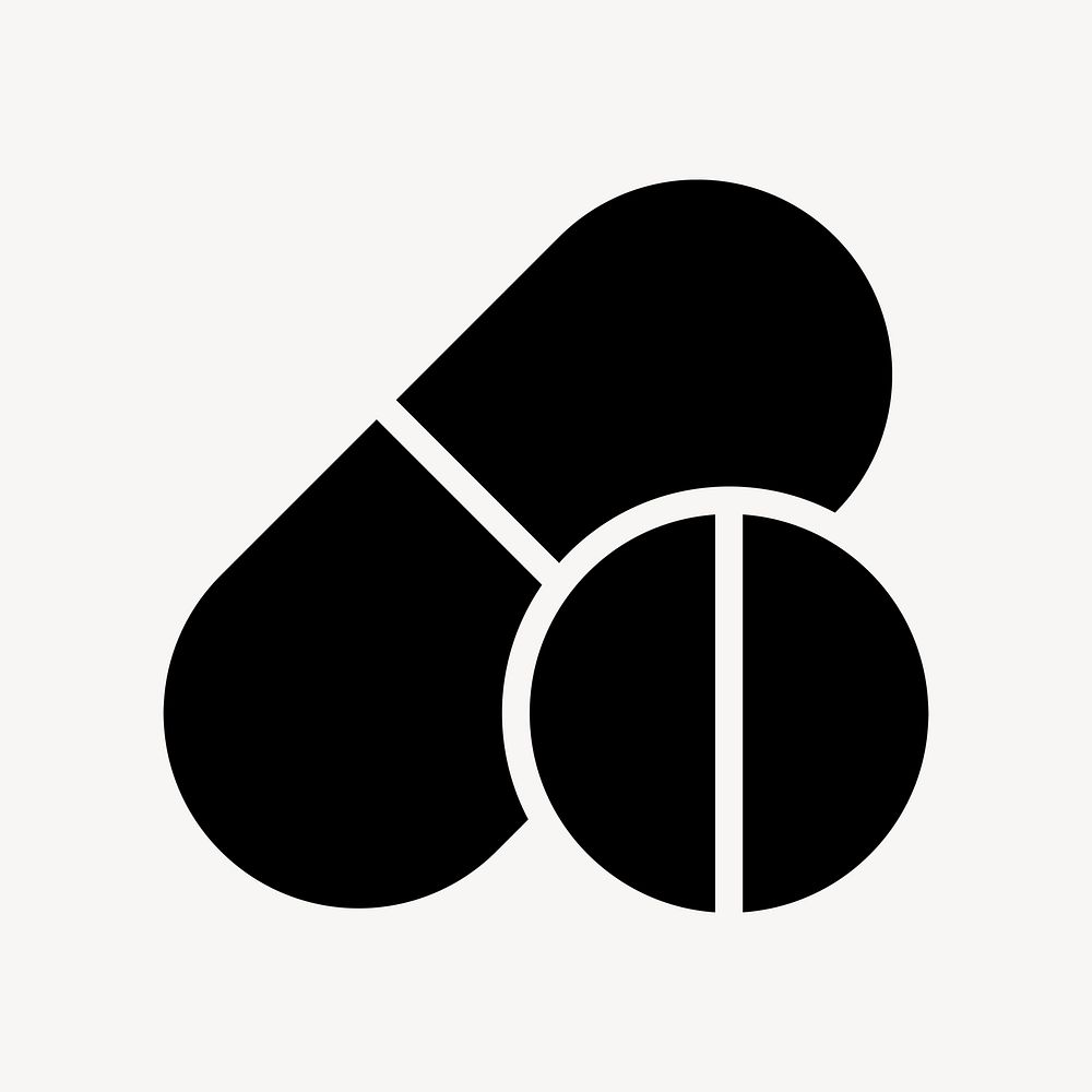 Medicine icon, simple flat design  psd