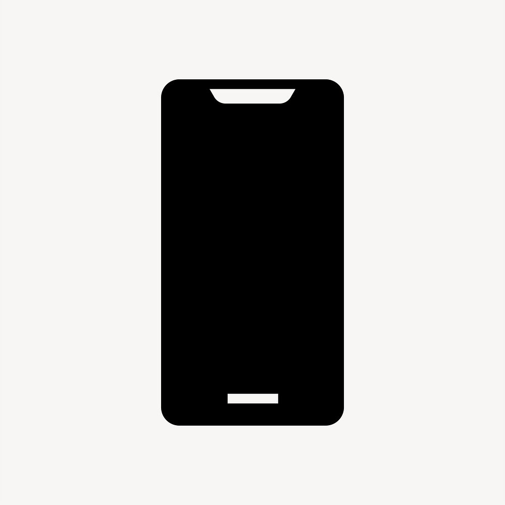 Smartphone icon, simple flat design vector