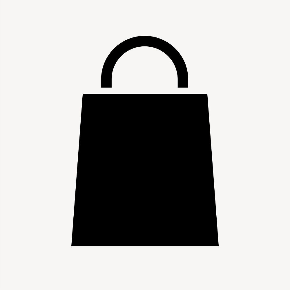 Shopping bag icon, simple flat design