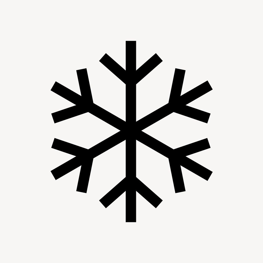 Snowflake icon, simple flat design