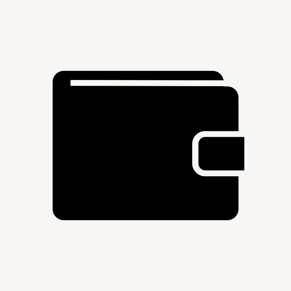Wallet payment icon, simple flat design