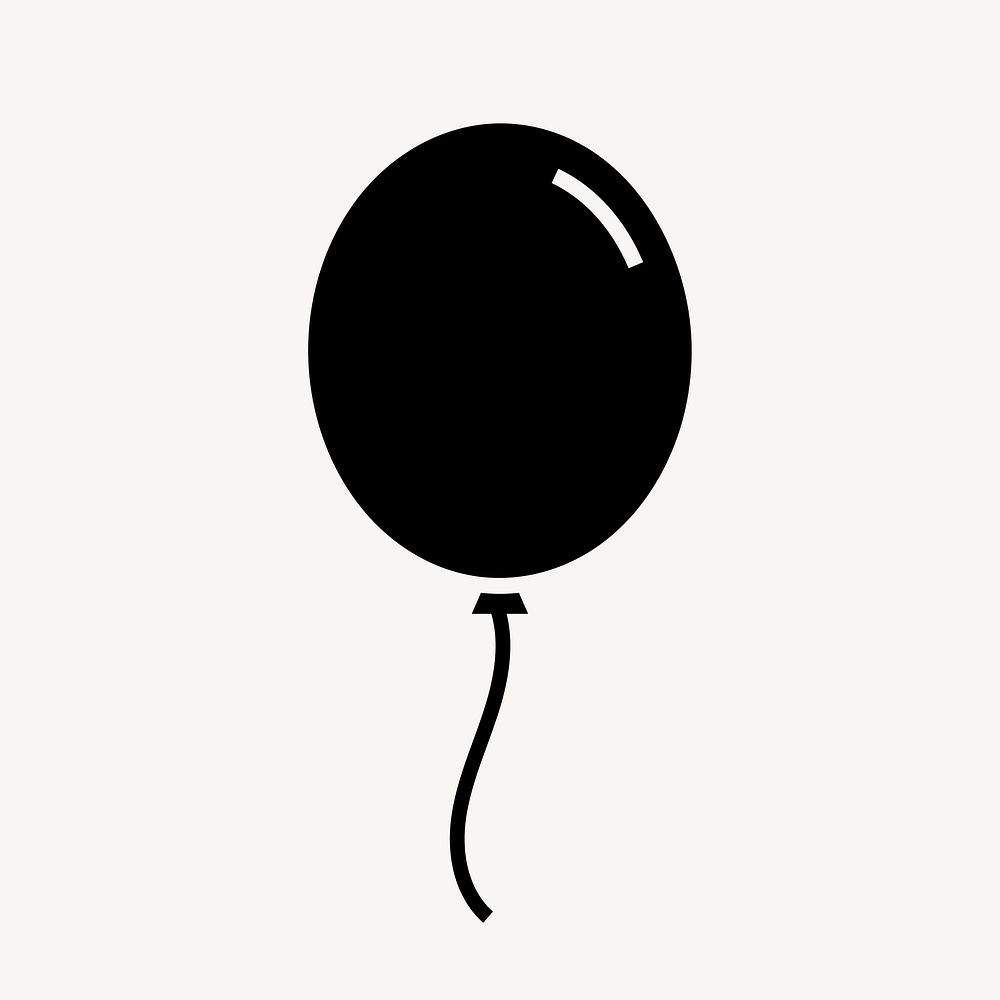 Floating balloon icon, simple flat design vector