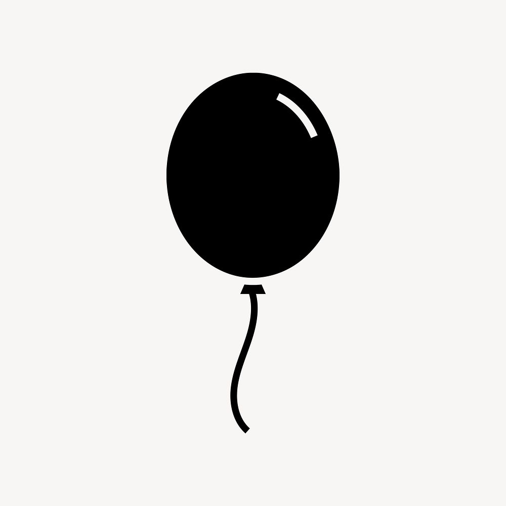 Floating balloon icon, simple flat design  psd