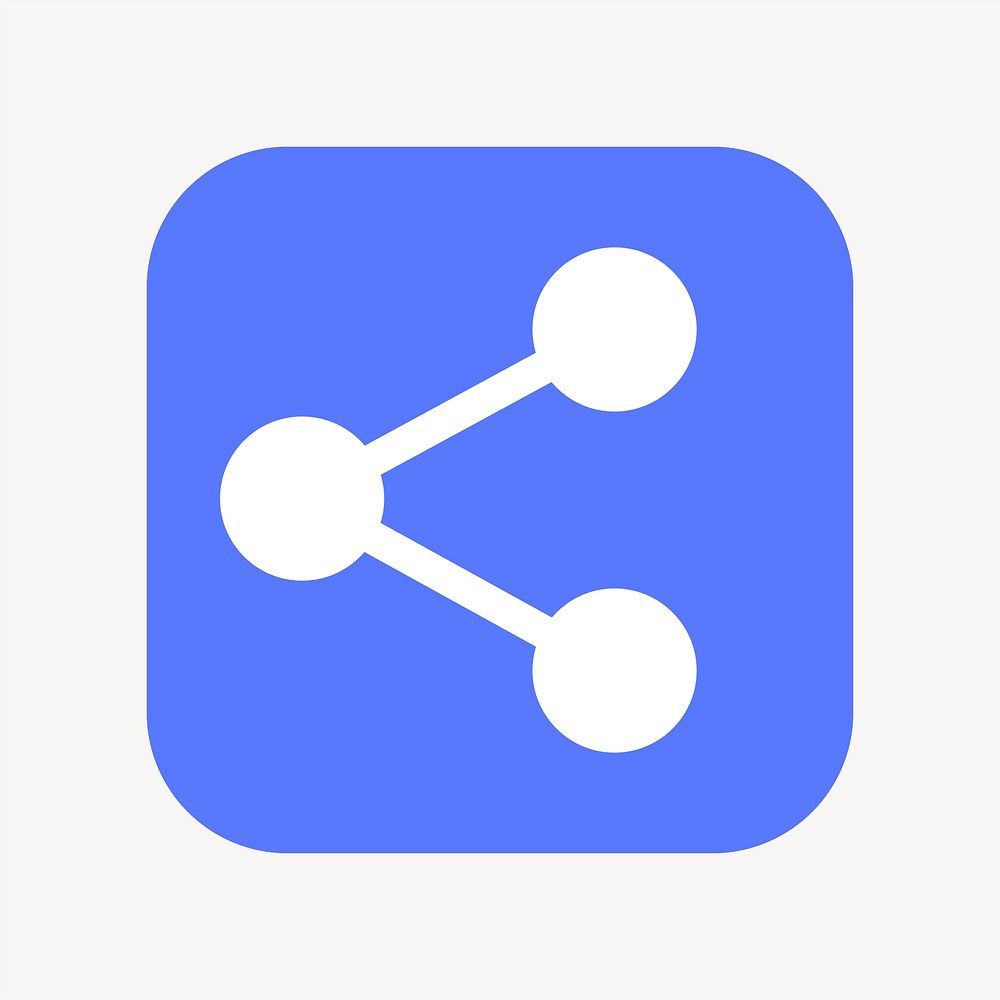 Link icon, flat square design