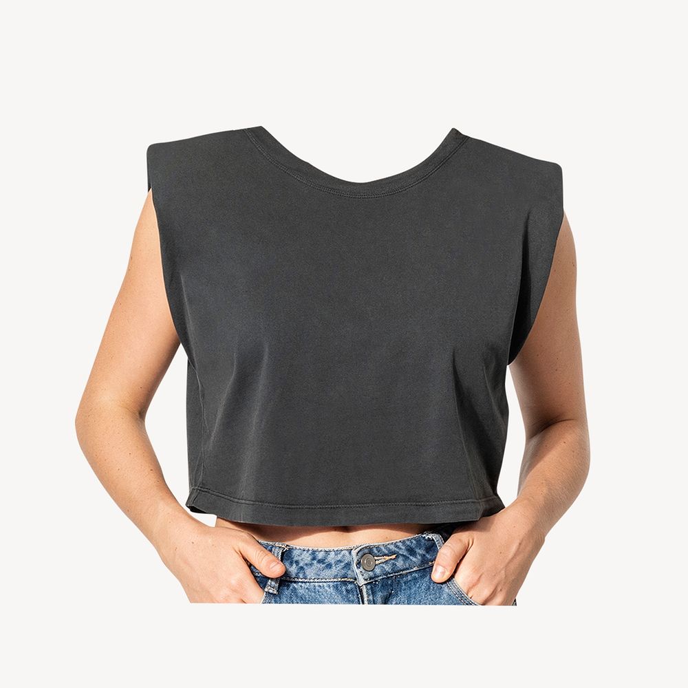 Headless woman in tank top, women's fashion image psd