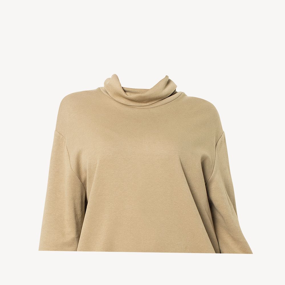 Beige turtleneck, women's winter apparel