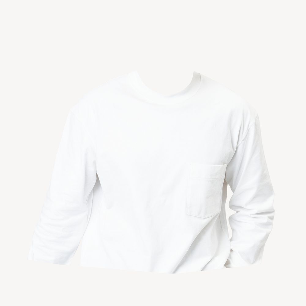 Men's white sweater, winter fashion psd