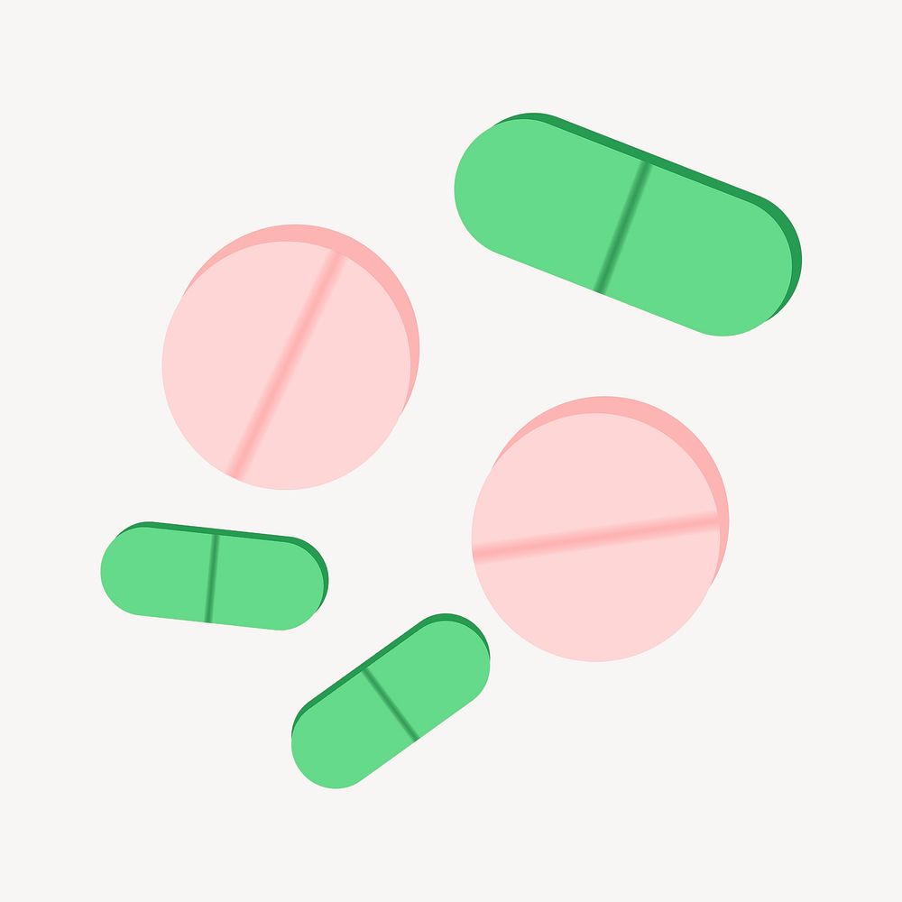 Medicine, pills, drugs, health illustration